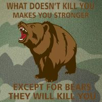 What Doesn't Kill You Makes You Stronger Except For Bears Legacy Tie Dye Trucker Hat