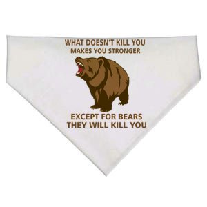 What Doesn't Kill You Makes You Stronger Except For Bears USA-Made Doggie Bandana