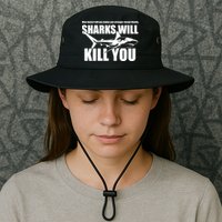 What Doesn't Kill You Makes You Stronger Except Sharks Bucket Hat