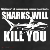 What Doesn't Kill You Makes You Stronger Except Sharks Knit Cap Winter Beanie