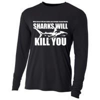 What Doesn't Kill You Makes You Stronger Except Sharks Cooling Performance Long Sleeve Crew