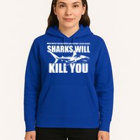 What Doesn't Kill You Makes You Stronger Except Sharks Hoodie