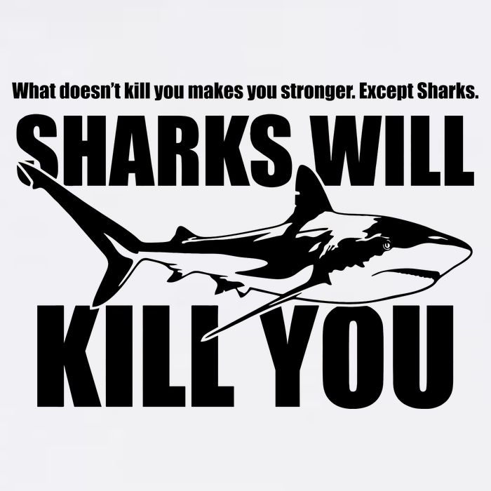 What Doesn't Kill You Makes You Stronger Except Sharks Garment-Dyed Sweatshirt
