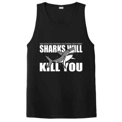 What Doesn't Kill You Stronger Except Sharks PosiCharge Competitor Tank