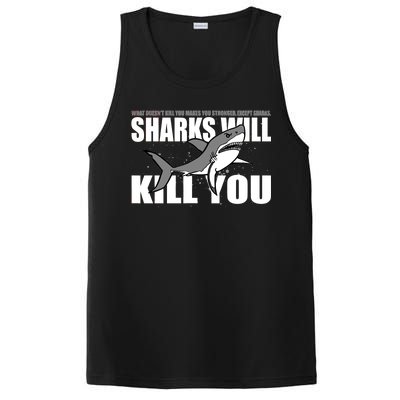 What Doesn't Kill You Stronger Except Sharks PosiCharge Competitor Tank