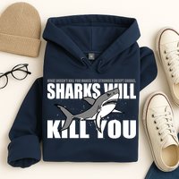 What Doesn't Kill You Stronger Except Sharks Hoodie