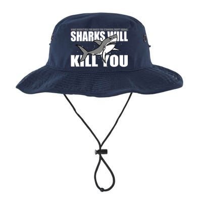 What Doesn't Kill You Stronger Except Sharks Legacy Cool Fit Booney Bucket Hat