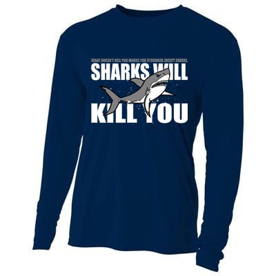 What Doesn't Kill You Stronger Except Sharks Cooling Performance Long Sleeve Crew