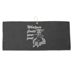 What Ever Floats Your Goat Large Microfiber Waffle Golf Towel