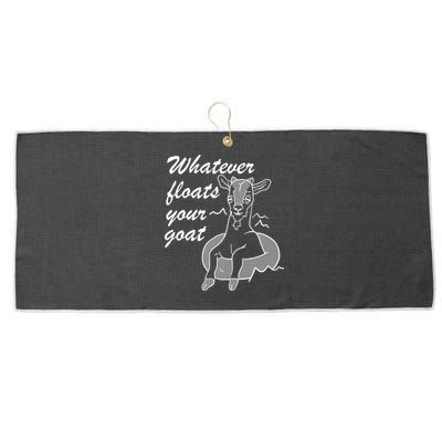 What Ever Floats Your Goat Large Microfiber Waffle Golf Towel