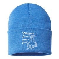 What Ever Floats Your Goat Sustainable Knit Beanie