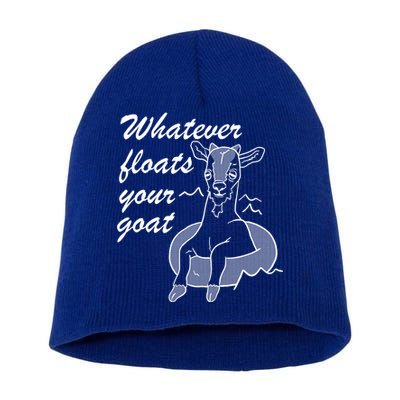 What Ever Floats Your Goat Short Acrylic Beanie