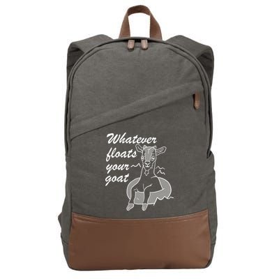 What Ever Floats Your Goat Cotton Canvas Backpack