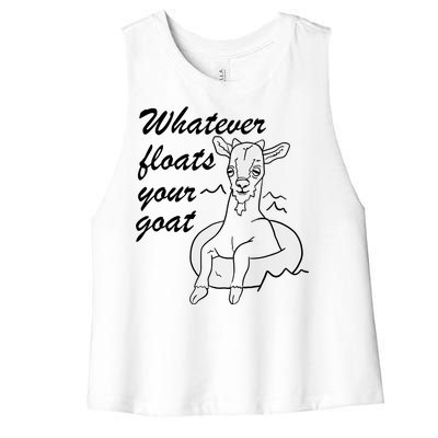 What Ever Floats Your Goat Women's Racerback Cropped Tank