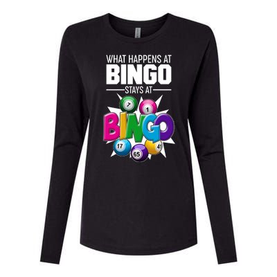 What Happens At Bingo Stays At Bingo Womens Cotton Relaxed Long Sleeve T-Shirt