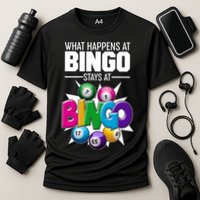 What Happens At Bingo Stays At Bingo Cooling Performance Crew T-Shirt