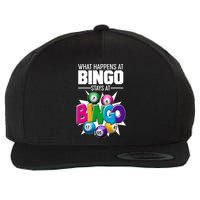 What Happens At Bingo Stays At Bingo Wool Snapback Cap