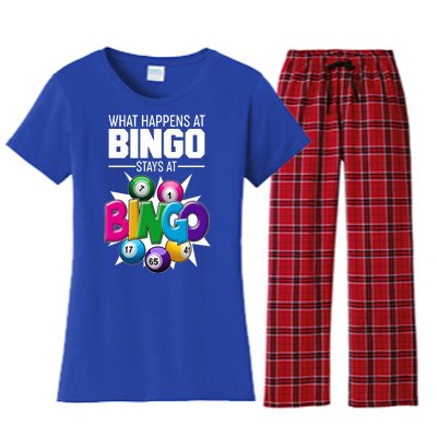 What Happens At Bingo Stays At Bingo Women's Flannel Pajama Set