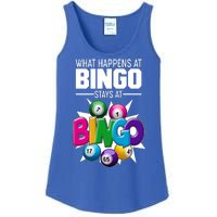 What Happens At Bingo Stays At Bingo Ladies Essential Tank