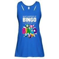 What Happens At Bingo Stays At Bingo Ladies Essential Flowy Tank