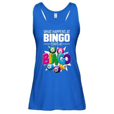 What Happens At Bingo Stays At Bingo Ladies Essential Flowy Tank