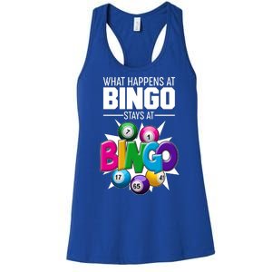 What Happens At Bingo Stays At Bingo Women's Racerback Tank