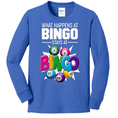 What Happens At Bingo Stays At Bingo Kids Long Sleeve Shirt