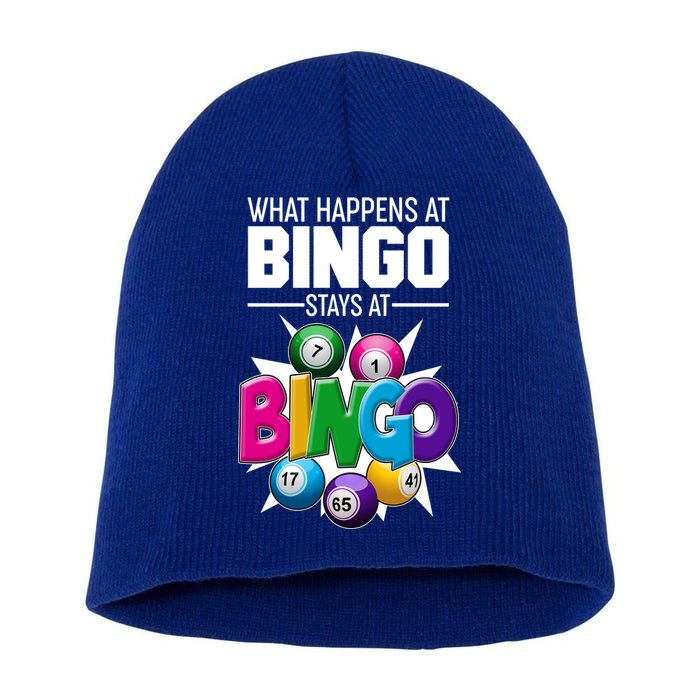 What Happens At Bingo Stays At Bingo Short Acrylic Beanie