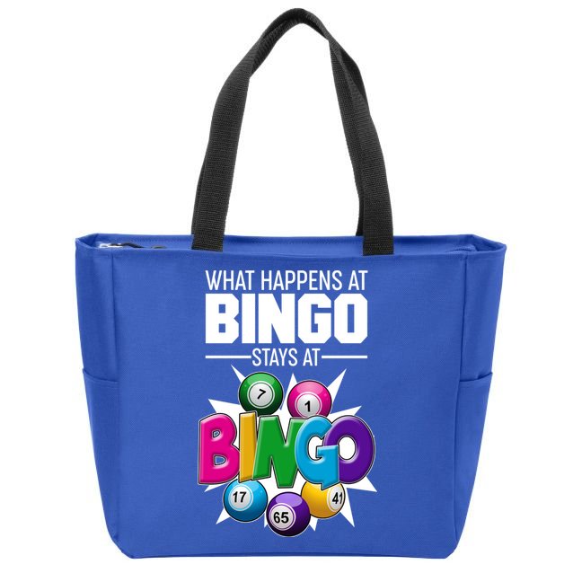What Happens At Bingo Stays At Bingo Zip Tote Bag