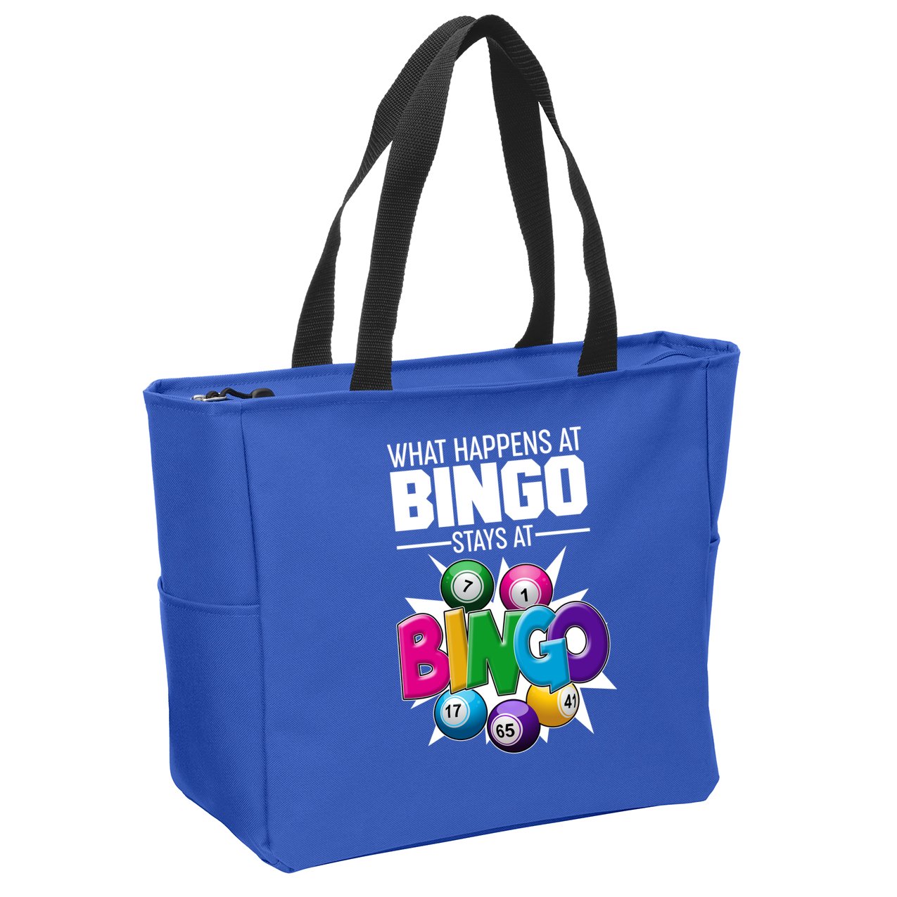 What Happens At Bingo Stays At Bingo Zip Tote Bag
