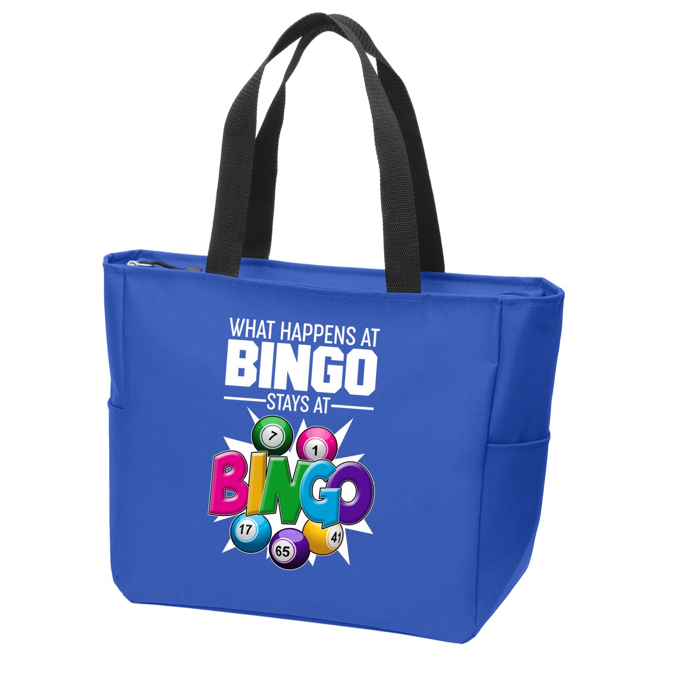 What Happens At Bingo Stays At Bingo Zip Tote Bag