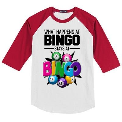 What Happens At Bingo Stays At Bingo Kids Colorblock Raglan Jersey