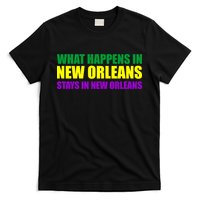 What Happens in New Orleans Stays in New Orleans Mardi Gras T-Shirt