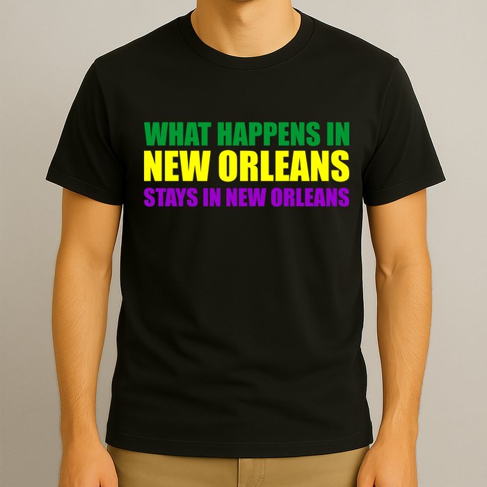 What Happens in New Orleans Stays in New Orleans Mardi Gras T-Shirt