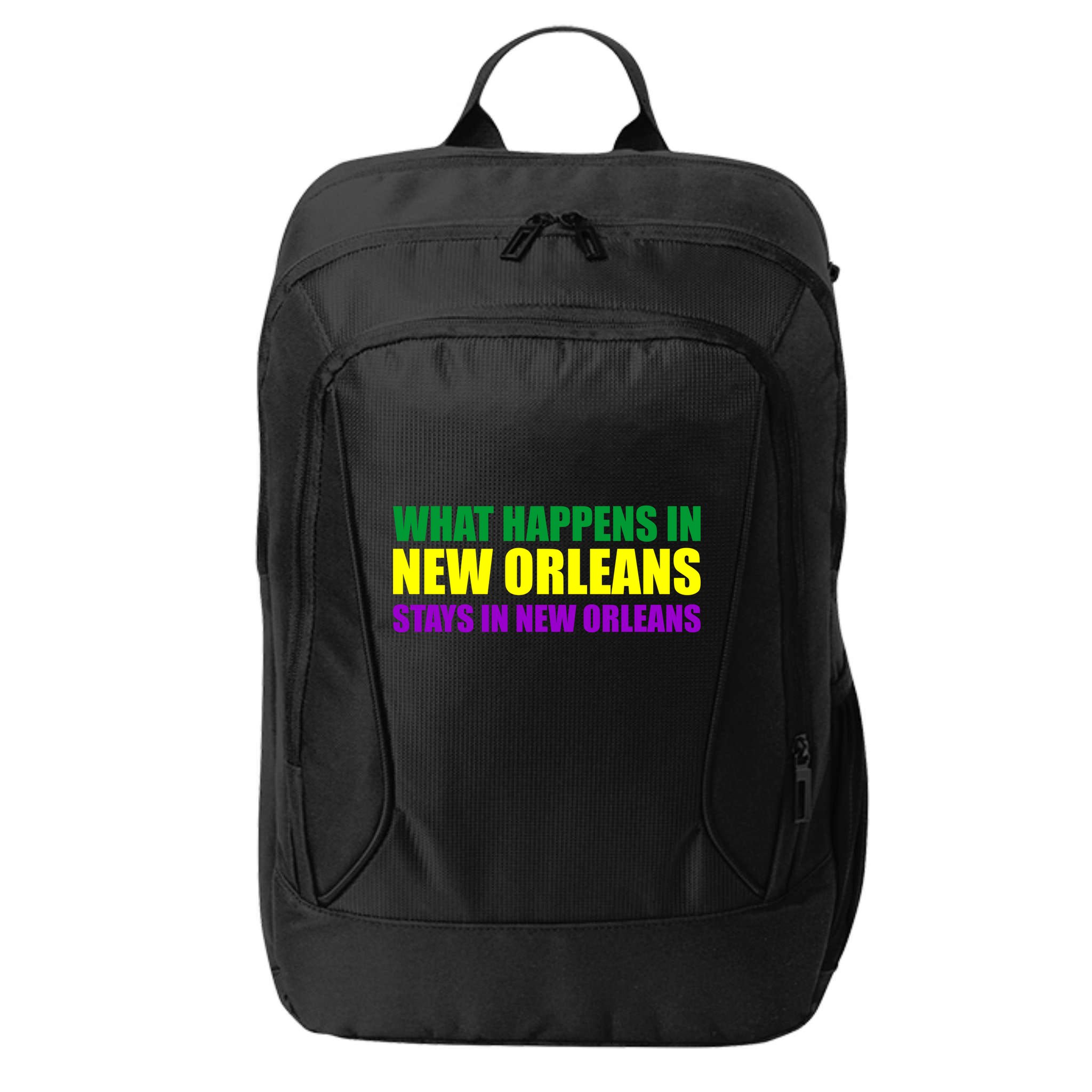 What Happens in New Orleans Stays in New Orleans Mardi Gras City Backpack