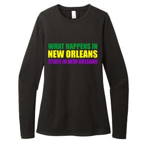 What Happens in New Orleans Stays in New Orleans Mardi Gras Womens CVC Long Sleeve Shirt