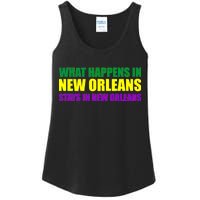 What Happens in New Orleans Stays in New Orleans Mardi Gras Ladies Essential Tank