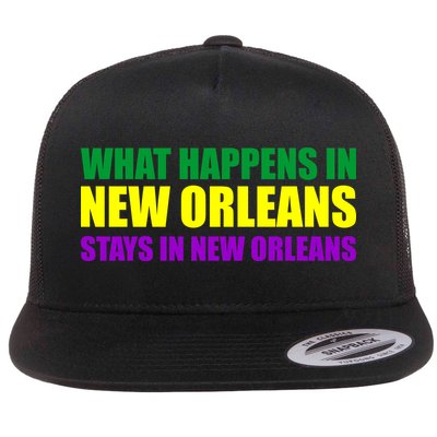 What Happens in New Orleans Stays in New Orleans Mardi Gras Flatbill Hat