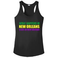 What Happens in New Orleans Stays in New Orleans Mardi Gras Ladies PosiCharge Competitor Racerback Tank