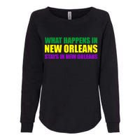 What Happens in New Orleans Stays in New Orleans Mardi Gras Womens California Wash Sweatshirt