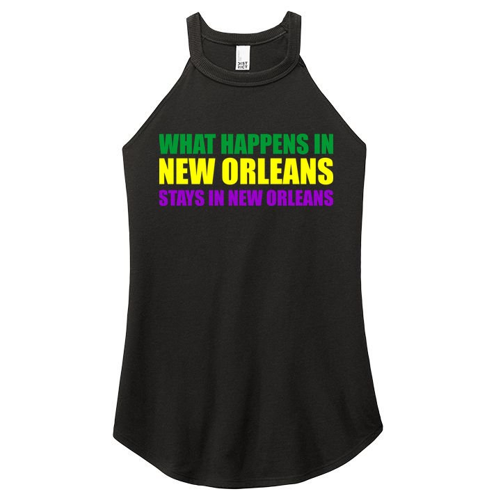 What Happens in New Orleans Stays in New Orleans Mardi Gras Women's Perfect Tri Rocker Tank