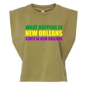 What Happens in New Orleans Stays in New Orleans Mardi Gras Garment-Dyed Women's Muscle Tee