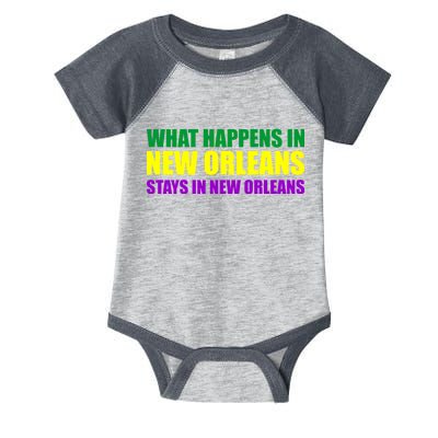 What Happens in New Orleans Stays in New Orleans Mardi Gras Infant Baby Jersey Bodysuit