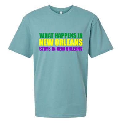 What Happens in New Orleans Stays in New Orleans Mardi Gras Sueded Cloud Jersey T-Shirt