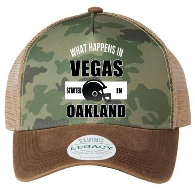 What Happens In Vegas started In Oakland Football Legacy Tie Dye Trucker Hat