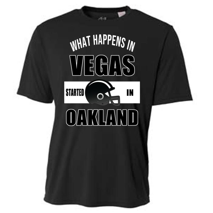 What Happens In Vegas started In Oakland Football Cooling Performance Crew T-Shirt