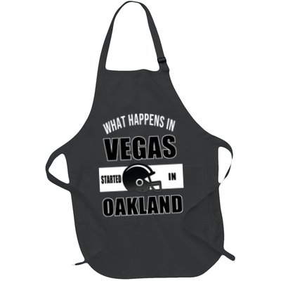 What Happens In Vegas started In Oakland Football Full-Length Apron With Pockets