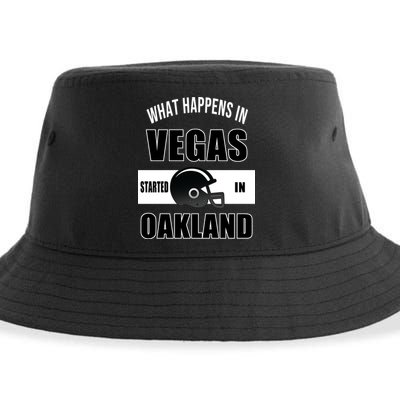 What Happens In Vegas started In Oakland Football Sustainable Bucket Hat