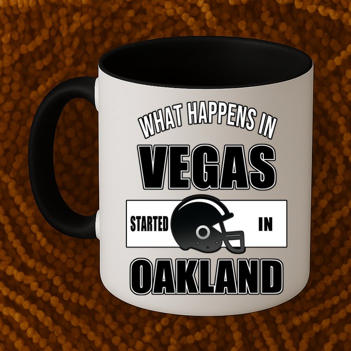What Happens In Vegas started In Oakland Football Mug