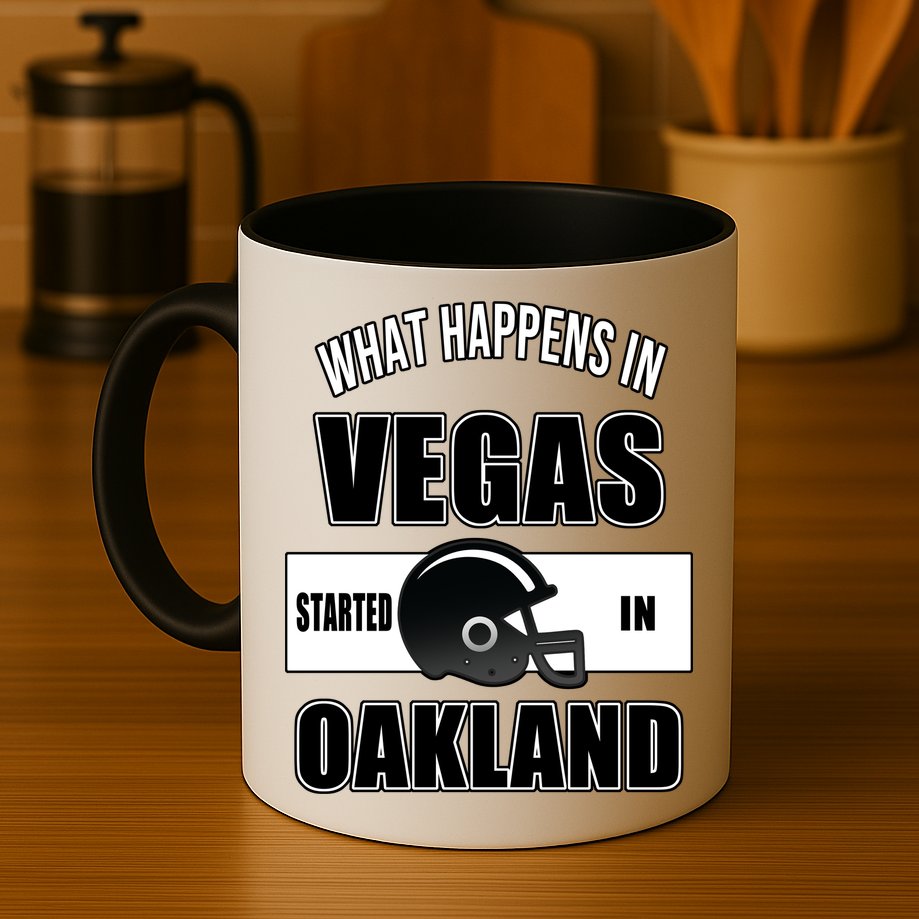 What Happens In Vegas started In Oakland Football Mug
